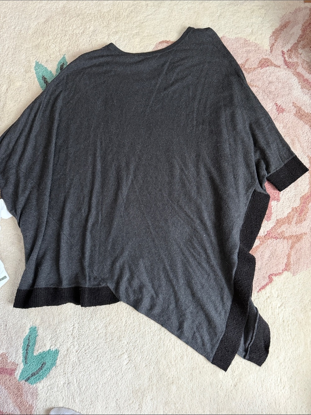 Simply Vera Vera Wang Charcoal Knit Batwing Sweater Top - Picture 7 of 7